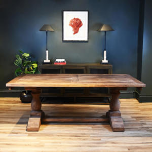 Monarch I Extendable Dining Table Reclaimed Elm